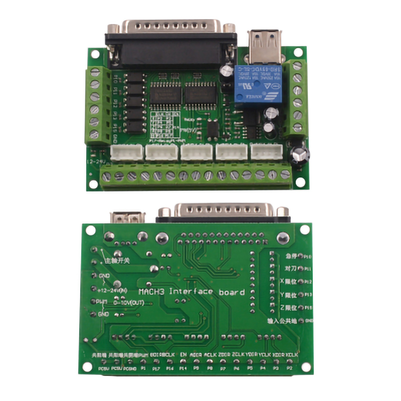 1 Conjunto de Placa Adaptadora - 5 Axis Cnc Breakout Board Interface Mach3 avaliação e preço